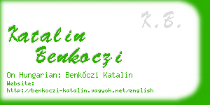 katalin benkoczi business card